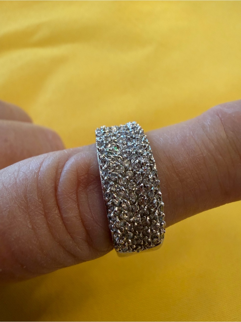 Park Lane Silver Crystal Statement Ring Size 10 New